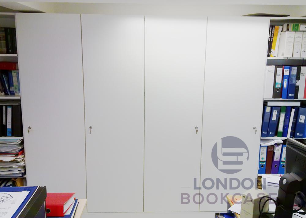 lockable fitted wardrobe with paper shelves